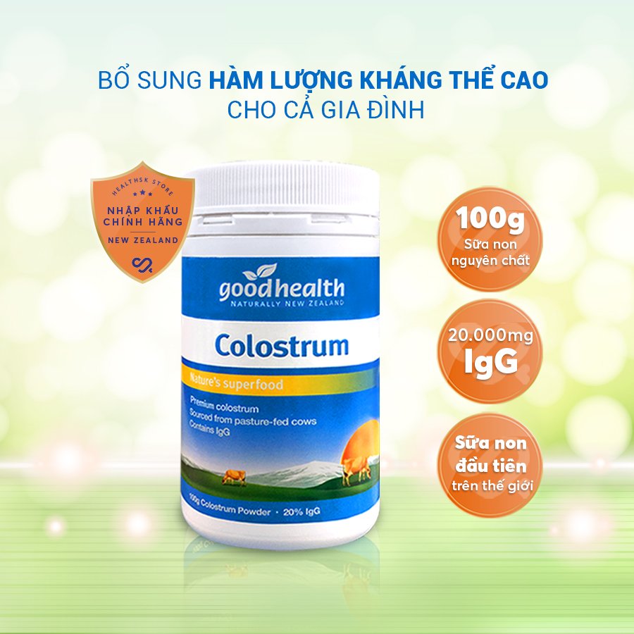 Sữa bò non 100% nguyên chất Goodhealth 100% Pure Colostrum (100gr)  - Nhập khẩu New Zealand