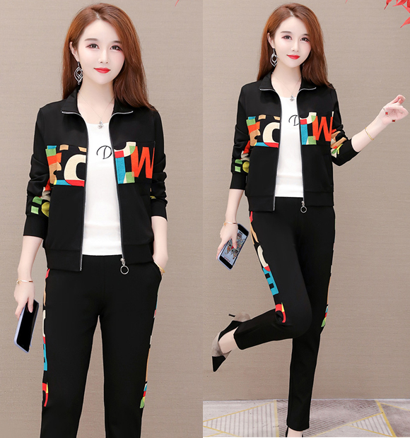 Set thể thao áo khoác phối chữ TT425