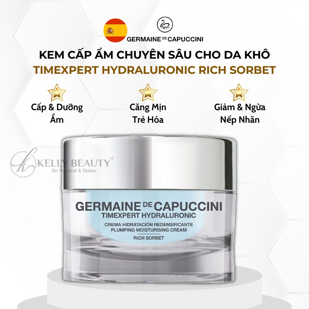 Kem Cấp Ẩm Cho Da Khô Timexpert Hydraluronic Rich Sorbet - Germaine de Capuccini | Kelly Beauty