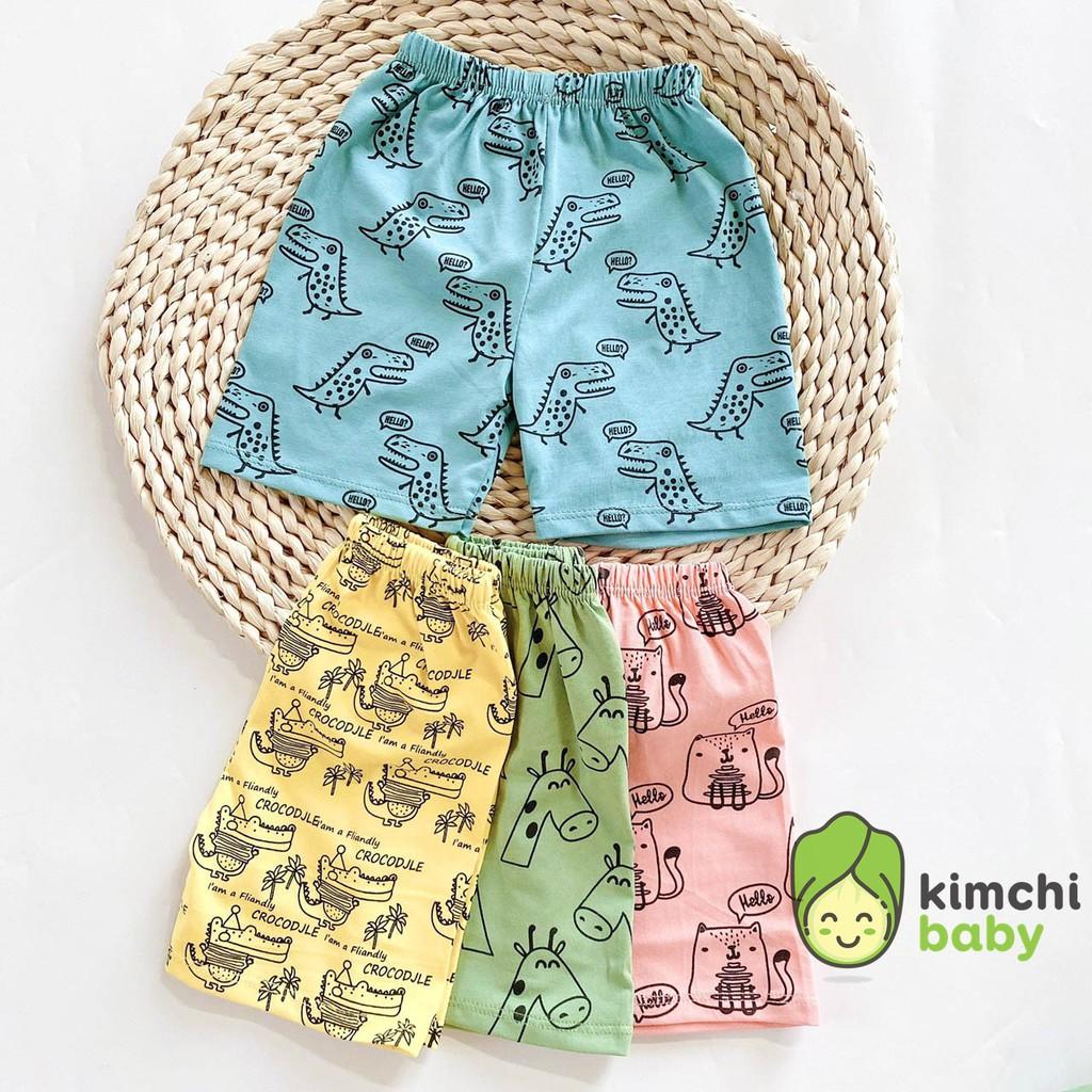 Đồ Bộ Bé Trai, Bé Gái Minky Mom Vải Cotton 100% Họa Tiết Khủng Long Dễ Thương, Bộ Cộc Tay Cho Bé Mặc Nhà Mùa Hè MKM2105