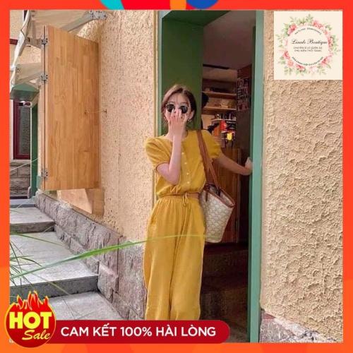 set đũi cúc bọc crt, quần bom thời trang 2022