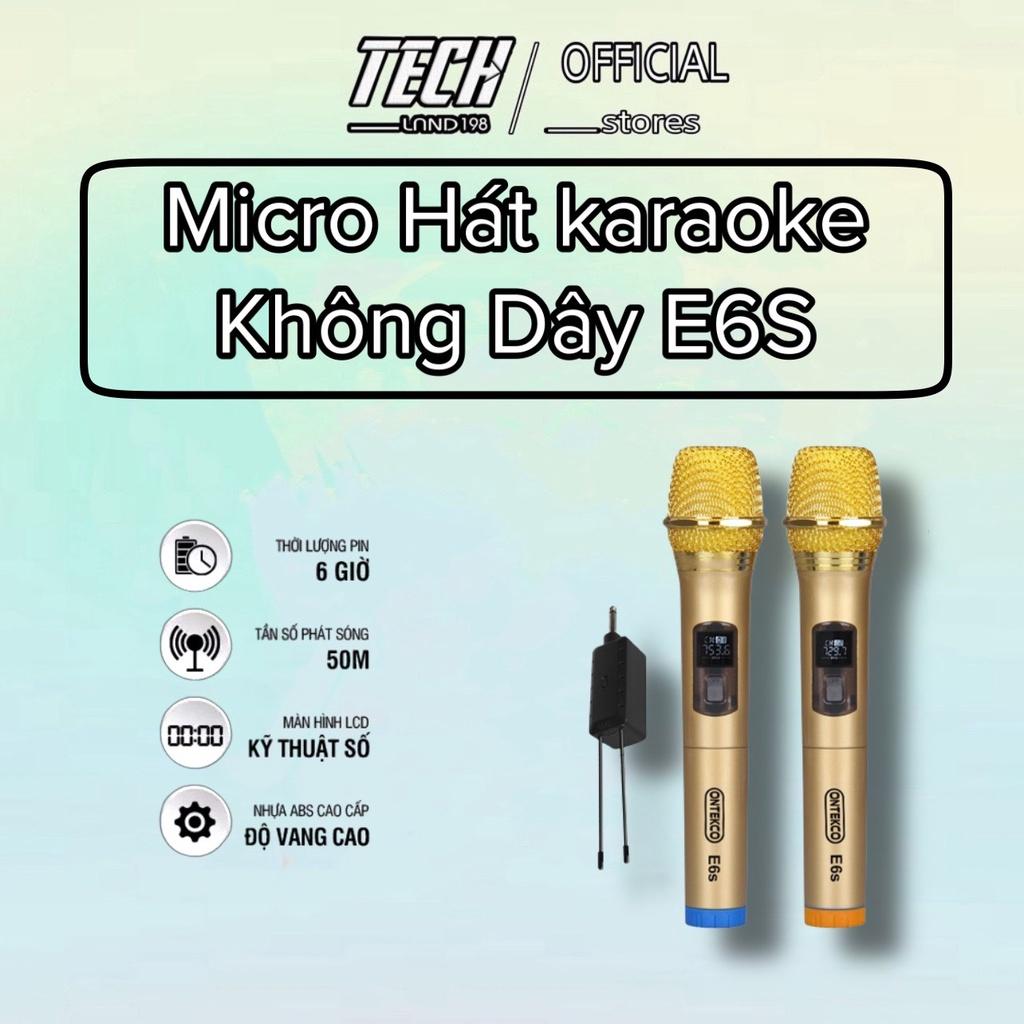 Bộ Micro không dây karaoke chuyên nghiệp ONTEKCO | E6S plus+| MV02 plus+ | BEST SOUND U-W301 plus+ | W003 plus