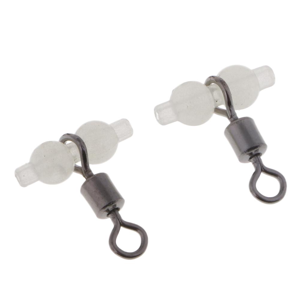 50x Luminous Gourd Rolling Swivel 3 Way Cross Line Connector Sea Fishing S