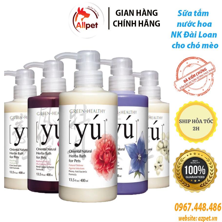 Sữa tắm YÚ cho chó, Sữa tắm nước hoa Yu Spa nhập khẩu đài loan dành cho CHÓ MÈO lông màu, trị ngứa chăm sóc da..