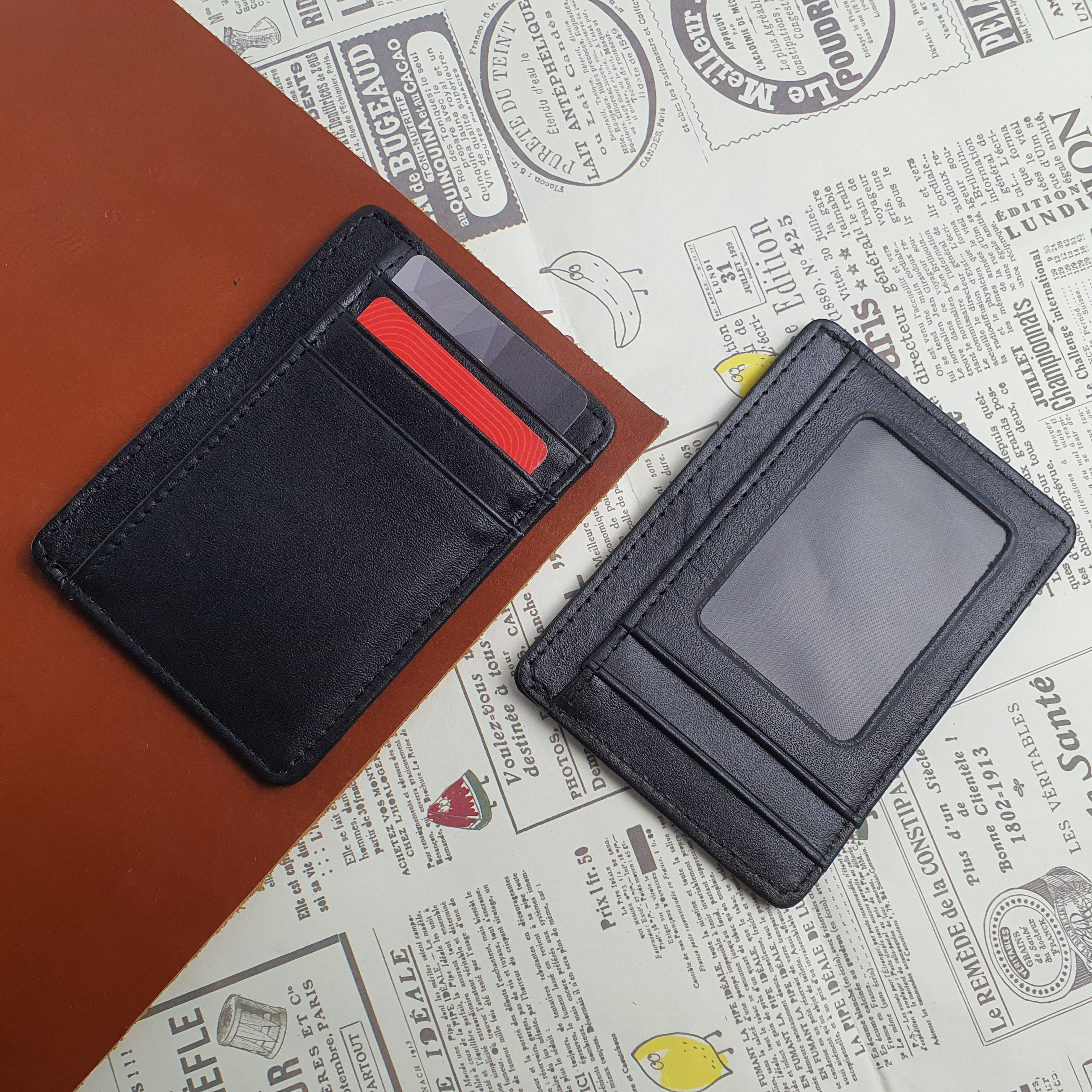 Ví card da thật, Ví mini da bò CH108 - 100% da bò thật, BH 3 năm