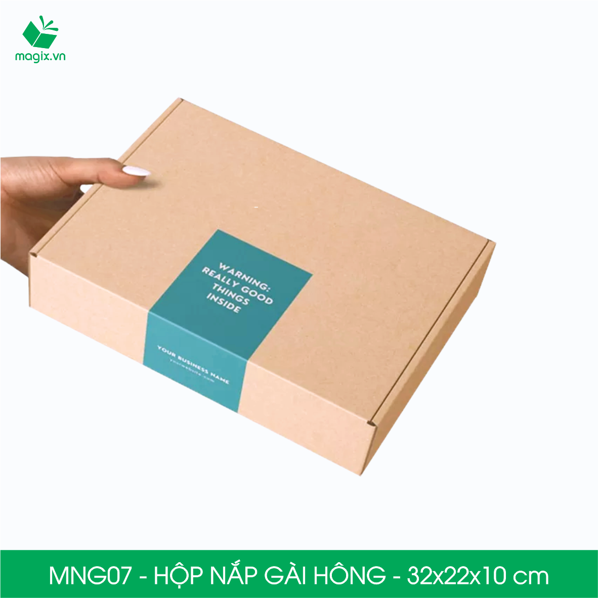 MNG07 - 32x22x10cm - Combo 20 hộp nắp gài hông - Thùng carton đóng hàng