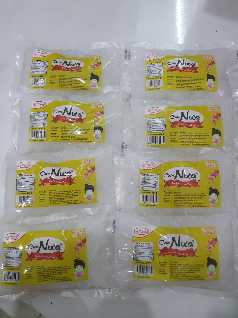 Combo 8 Gói Cơm Nưa Vị Nguyên Das Keto 240g