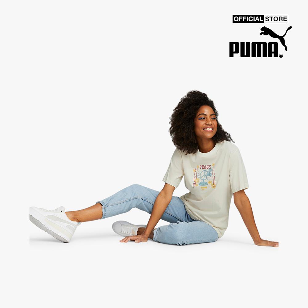 PUMA - Áo thun nữ tay ngắn Downtown Relaxed Graphic 535743