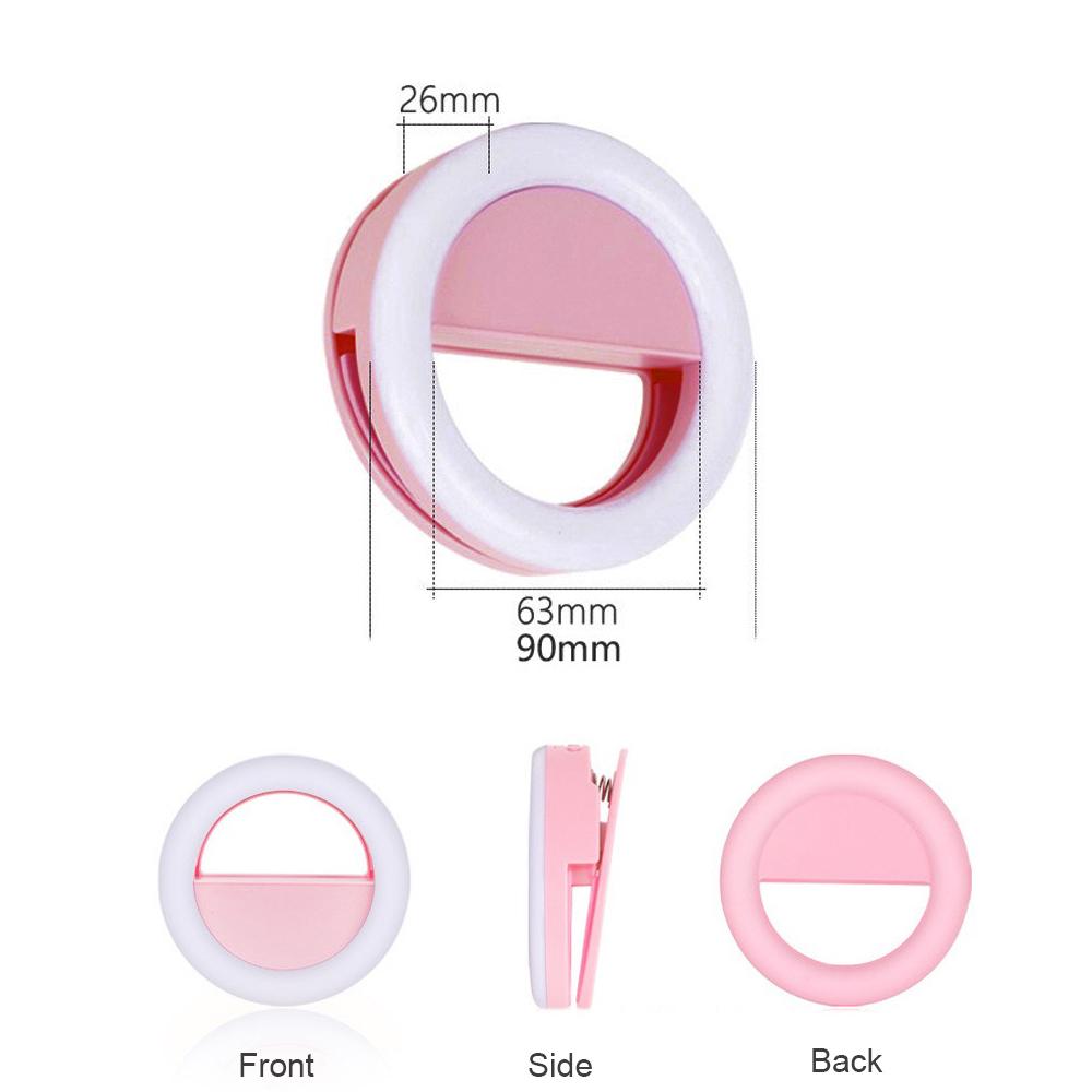 Selfie Ring Light RGB LED Tích hợp pin sạc cho điện thoại thông minh