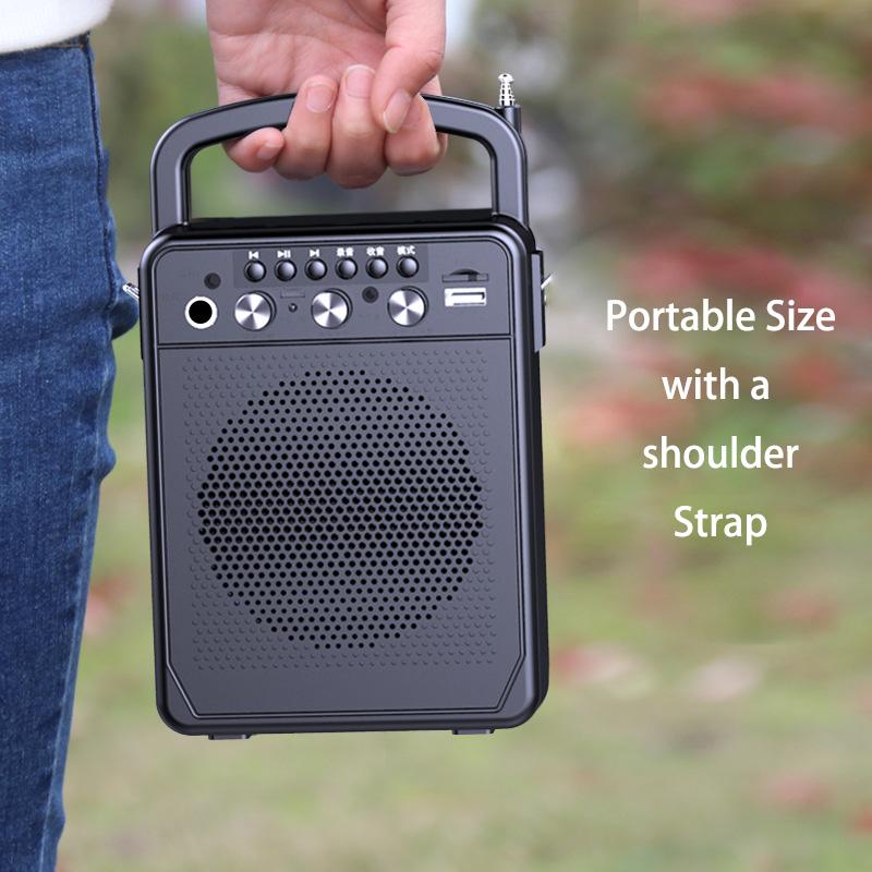 Loa bluetooth di động karaoke fm bass bass boombox loa USB không thấm nước hỗ trợ loa siêu loa âm nhạc phụ trợ loa loa Color: Red