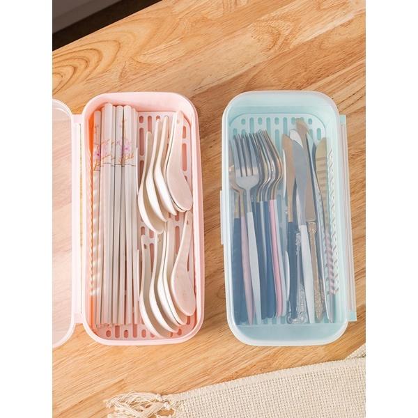 Hộp đựng đũa thìa có nắp cao cấp 0768