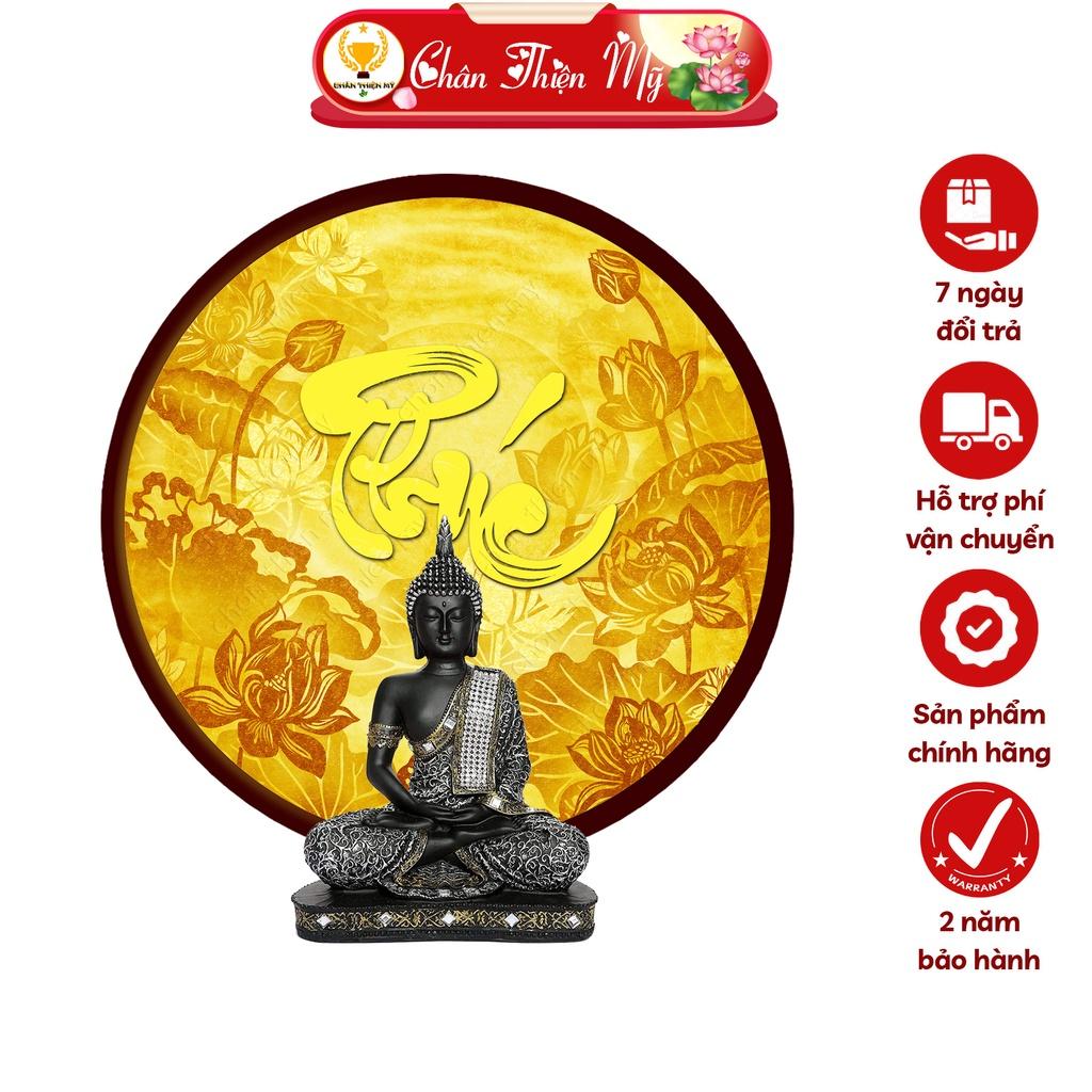 Đèn Thờ Hào Quang Phật Tranh Trúc Chỉ, Trang Trí Bàn Thờ, Hào Quang Trúc Chỉ Hoa Sen Chữ Phúc TC-HQ-125