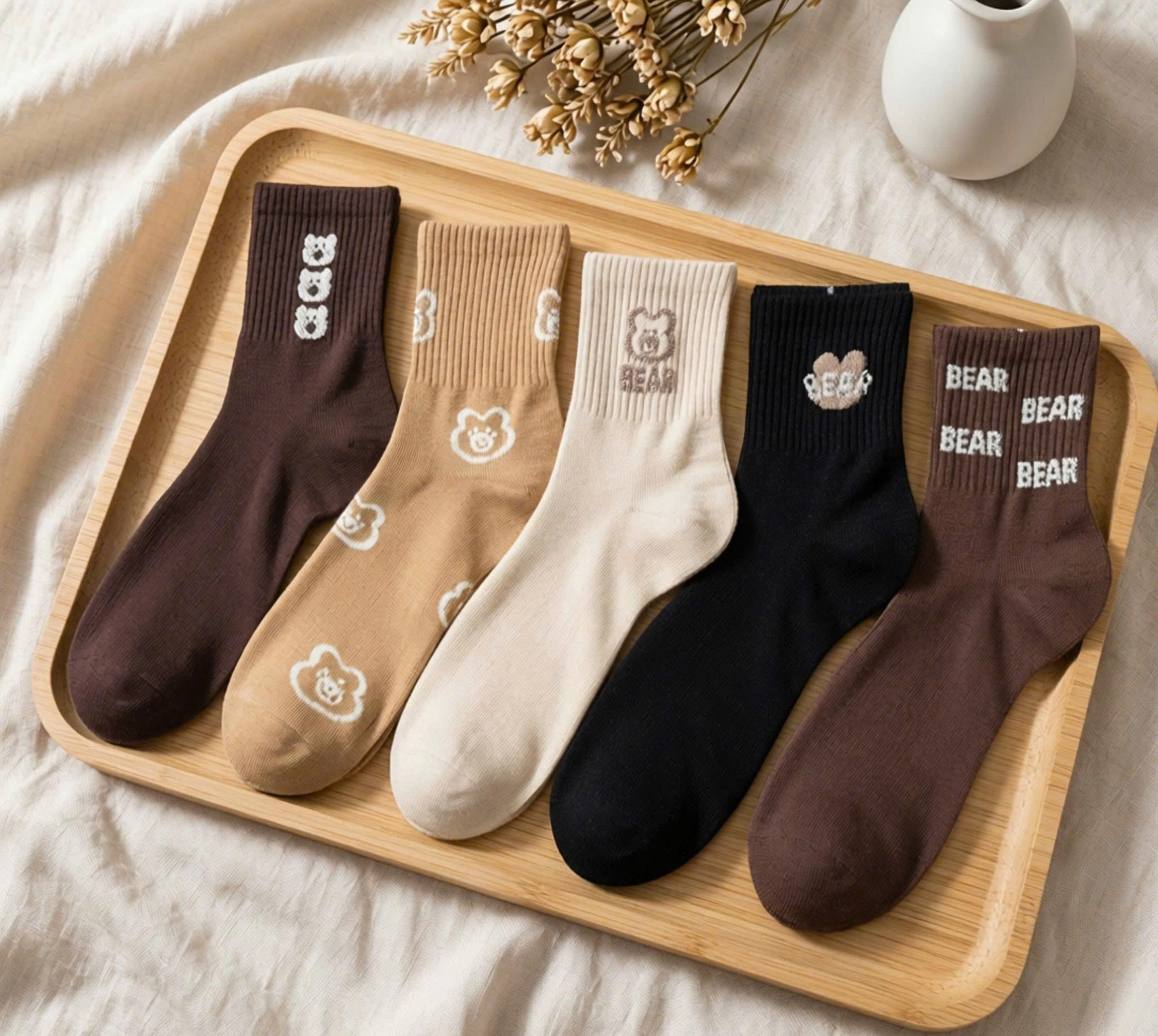 SET 5 ĐÔI TẤT VỚ NỮ CAO CỔ MÃ 21 DÀNH CHO NỮ