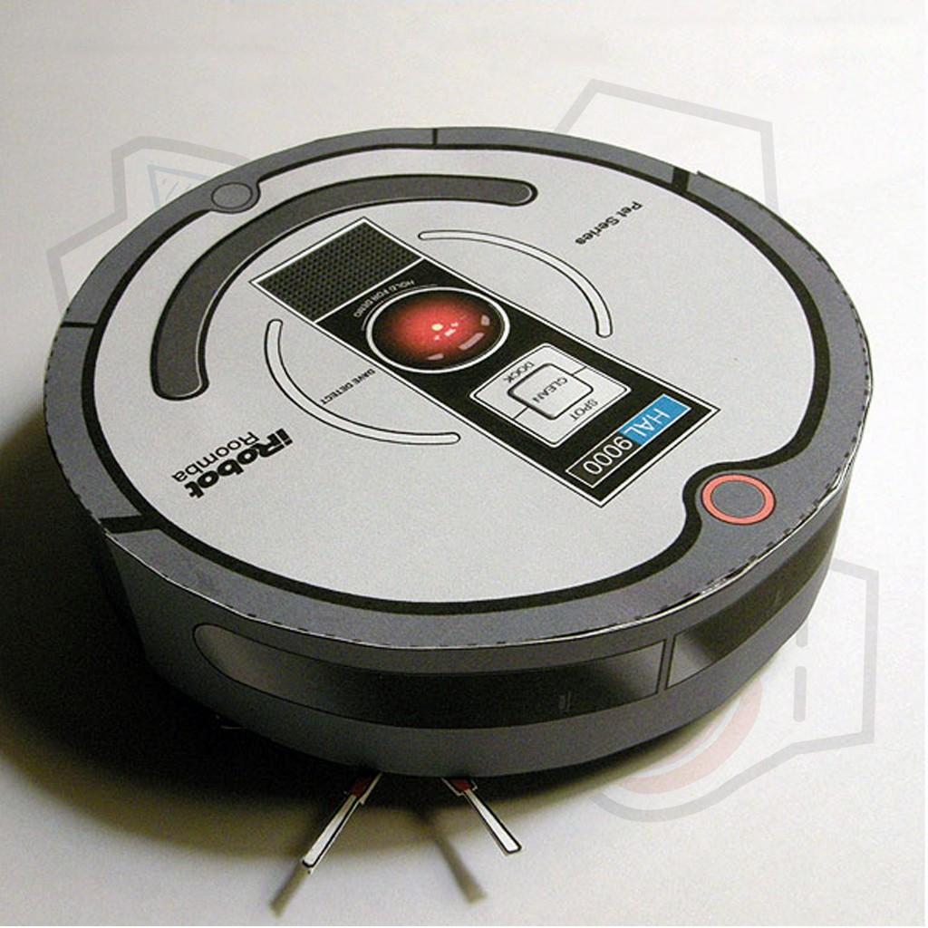 Mô hình giấy đồ vật đồ chơi iRobot Roomba HAL 9000