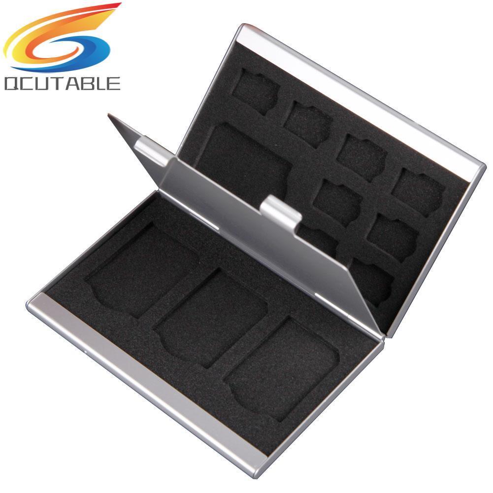 Hộp Đựng Bảo Vệ Thẻ Nhớ Micro SD TF MMC Bằng Kim Loại Nhôm Giá Đỡ