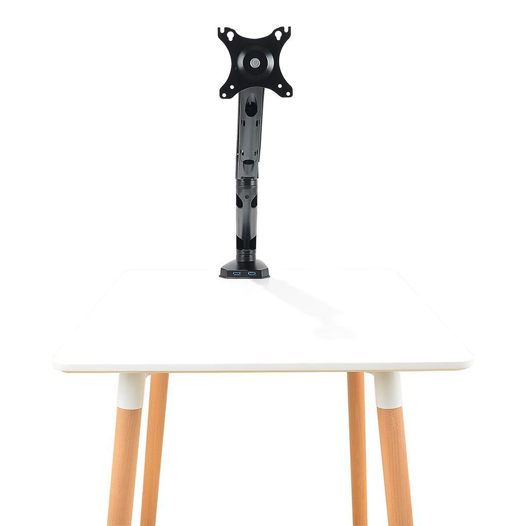 Single LCD Monitor Desk Mount Stand Fully Adjustable for 1 Screen 17 inch to 27 inch, Black