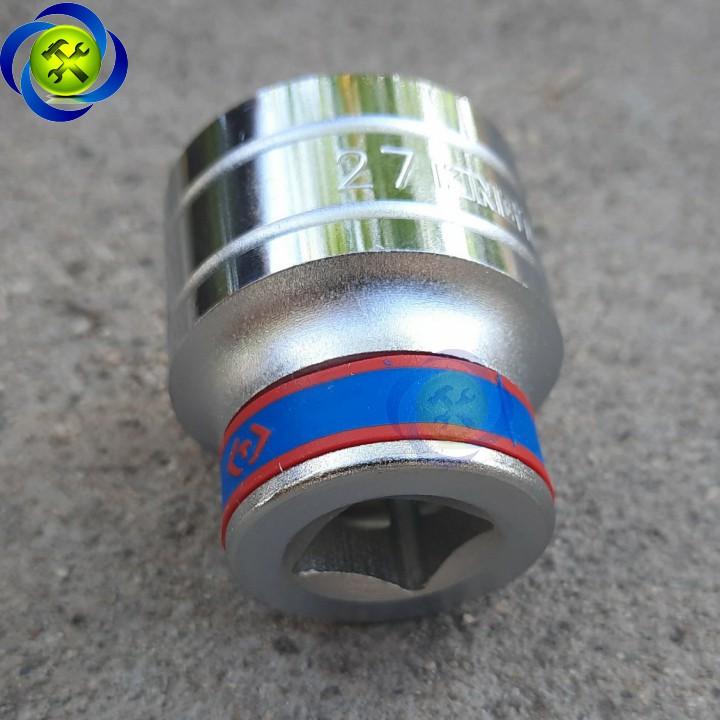 Tuýp trắng ngắn 27mm Kingtony 433527M 1/2 INCH - 27MM 6 CẠNH