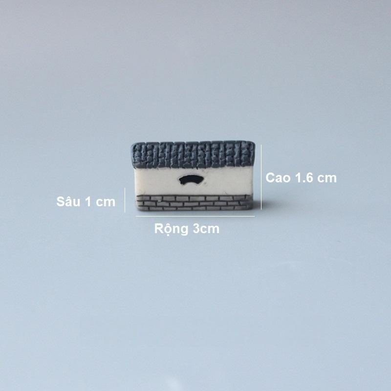 Tiểu cảnh mini ️ Mô hình tường nhà, cửa nhà theo phong cách nhà cổ trang trí tiểu cảnh sân vườn, sen đá, terrarium