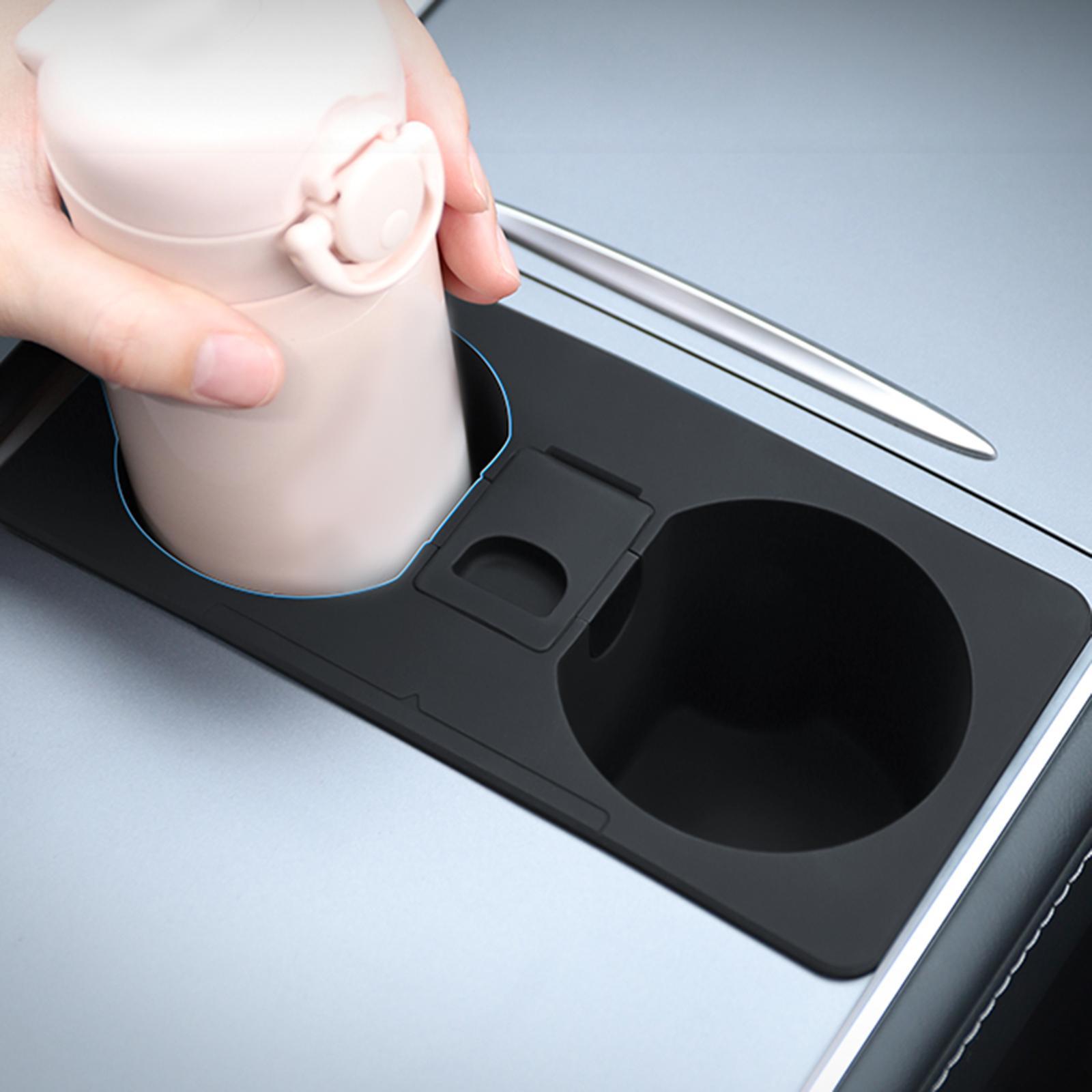 Console Cup Holder Insert Organizer Drinks Bottle Storage Mount Central Control Easy to Install for Y
