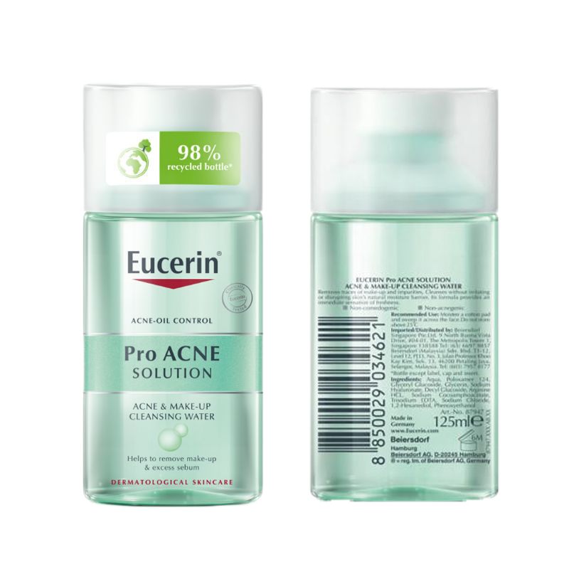 Nước Tẩy Trang Dành Cho Da Nhờn Mụn Eucerin Pro Acne Make Up Cleansing Water 125ml