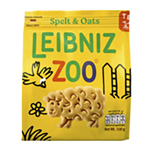 [Made in France] Bánh Qui Lúa Mì &amp; Yến Mạch Hình Thú Leibniz Zoo 100g