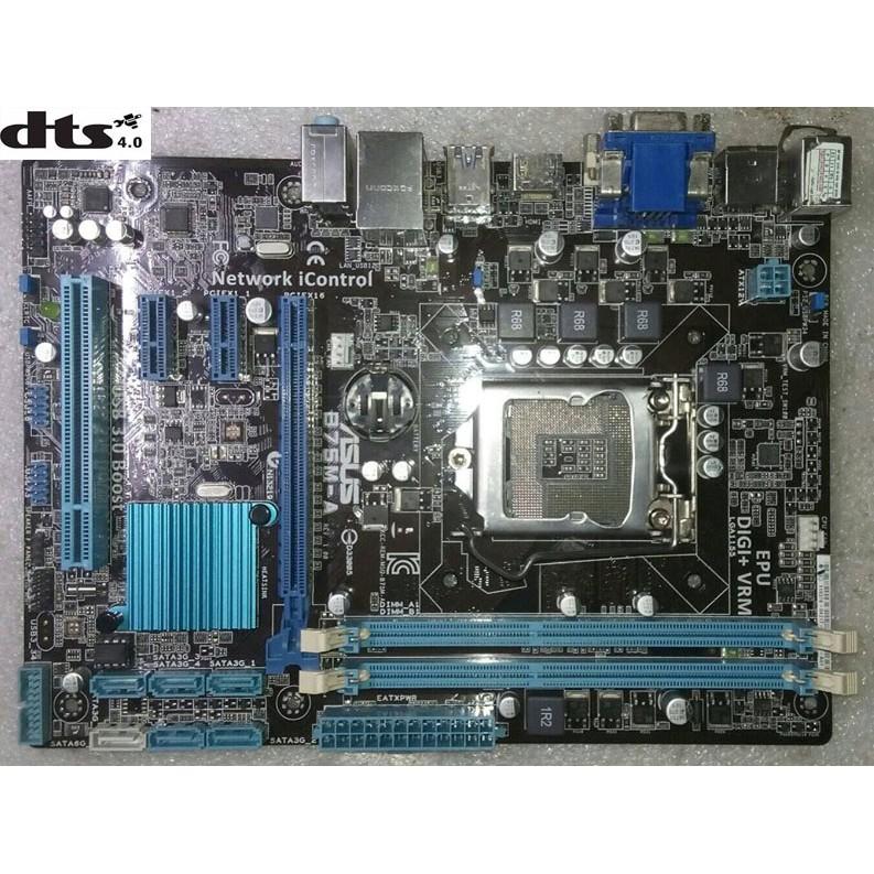 Bo mạch chủ máy tính bàn asus H61, B75 Socket 1155 , Keo tản nhiệt CPU, Còi, dây SATA)