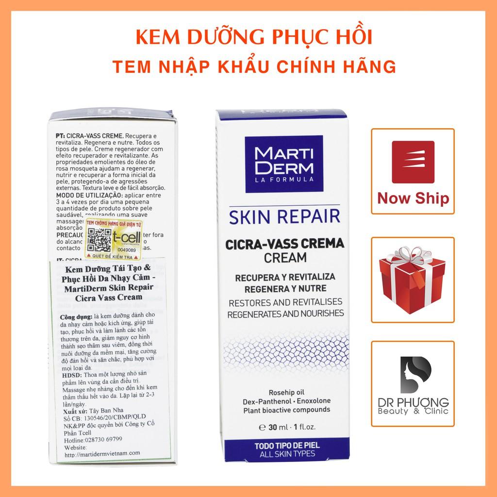 Kem Dưỡng Phục Hồi Da Nhạy Cảm MartiDerm Skin Repair Cicra Vass Cream 30ml