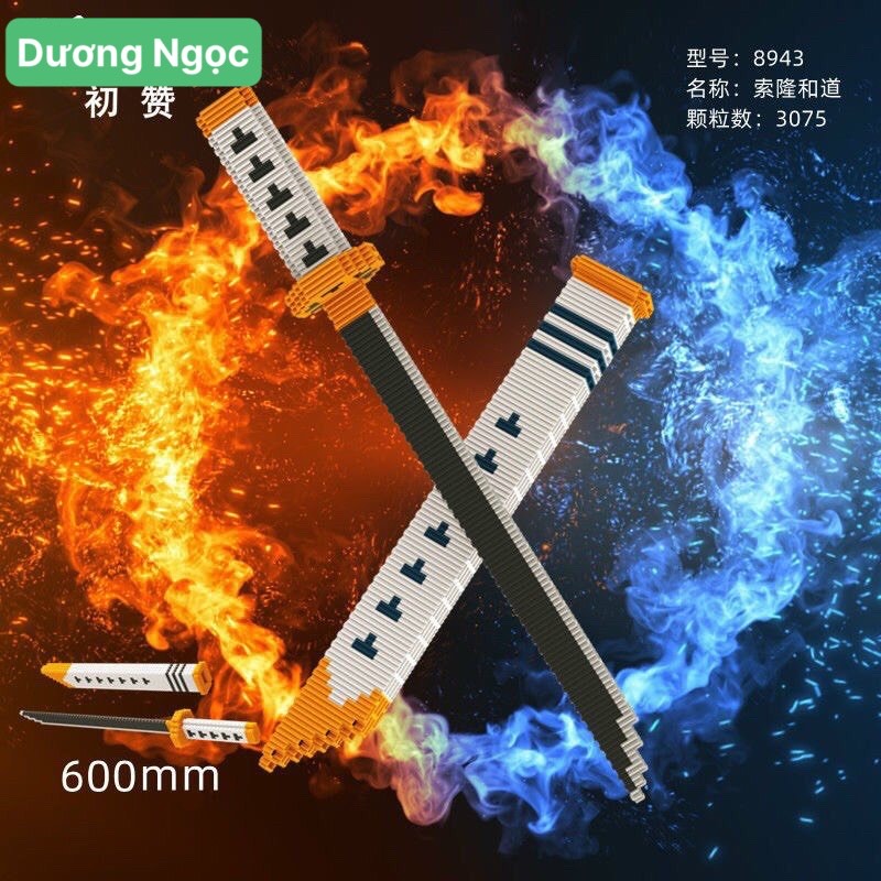 [67-70cm] Mô hình lắp ráp đồ chơi kiếm Shusui roronoa Zoro trong one piece lắp ráp katana onepiece ( kiếm có vỏ) 1