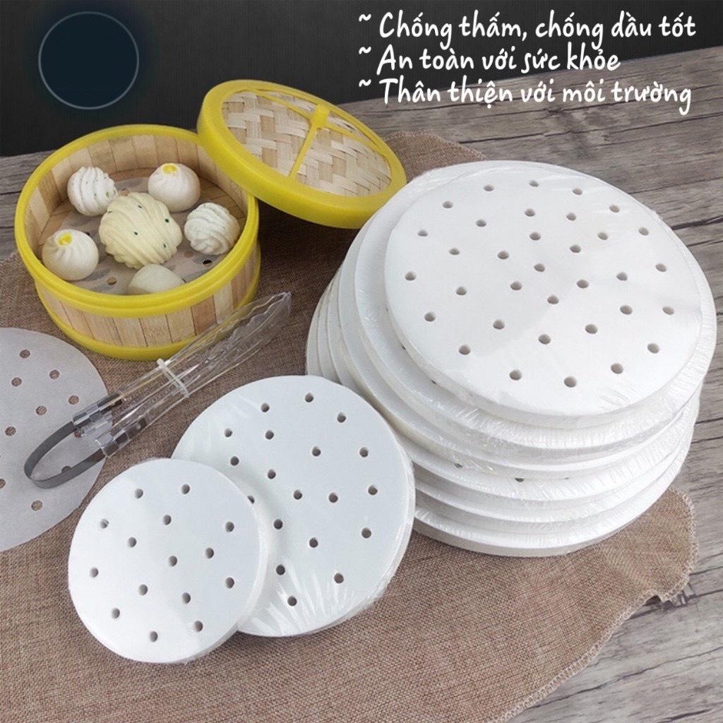 GIẤY NẾN TRÒN ĐỤC LỖ chống dính cho nồi chiên không dầu