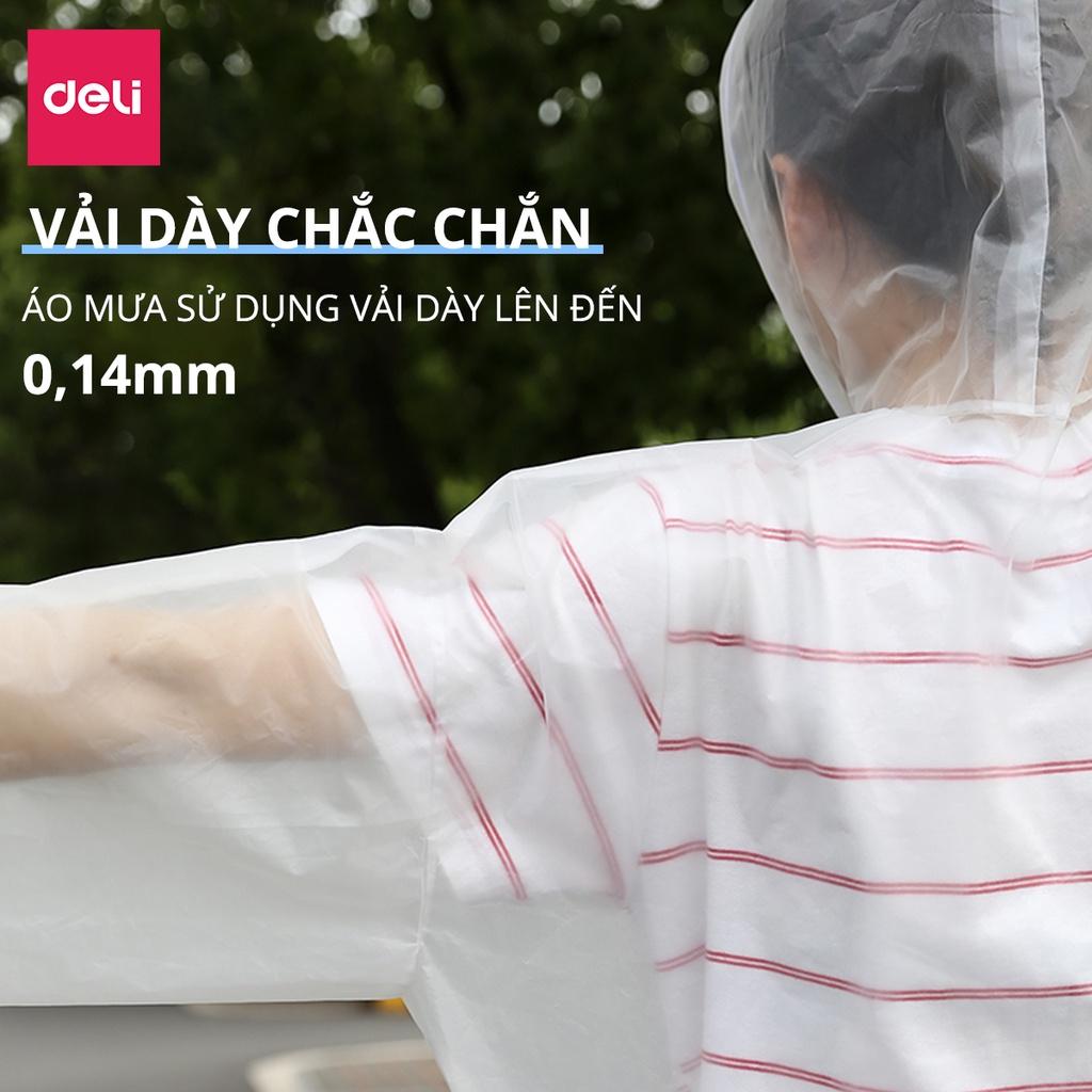 Áo Mưa Trong Suốt Deli Cho Người Lớn Và Trẻ Em - Vải Chống Thấm Cao Cấp - Dáng Dài Thời Trang - DL553010 / DL553011