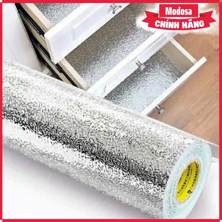 Giấy Bạc Modosa Dán Bếp, Nhà Bếp Kích Thước 3M X 60Cm Chống Thấm Nước, Chống Dầu Mỡ, Chịu Nhiệt - Hàng Chính Hãng