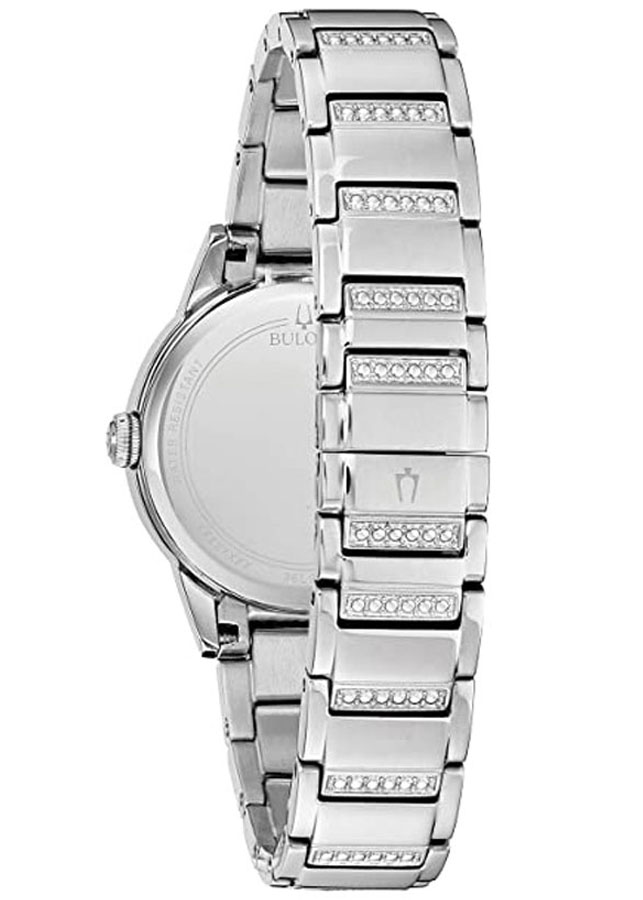 Đồng Hồ Nữ Bulova Đính Đá Swarovski Dây Thép Không Gỉ 96L257 - Mặt Xà Cừ