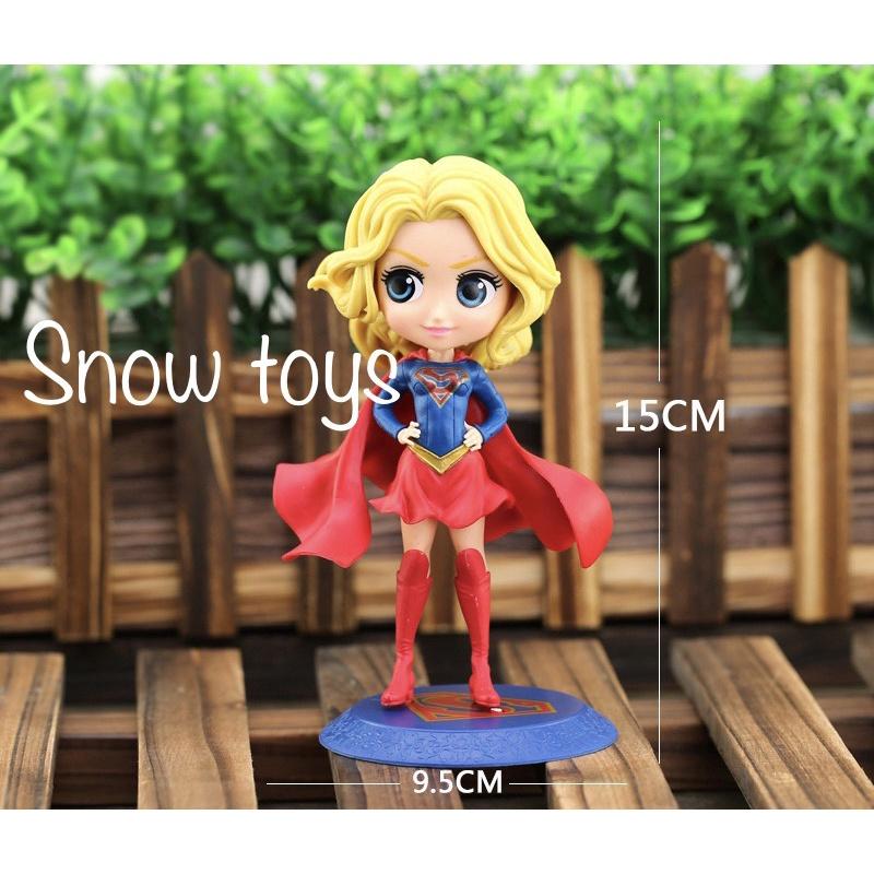 Mô hình Supergirl - Tiểu cảnh nữ siêu nhân super girl để bàn mini - cao 15cm