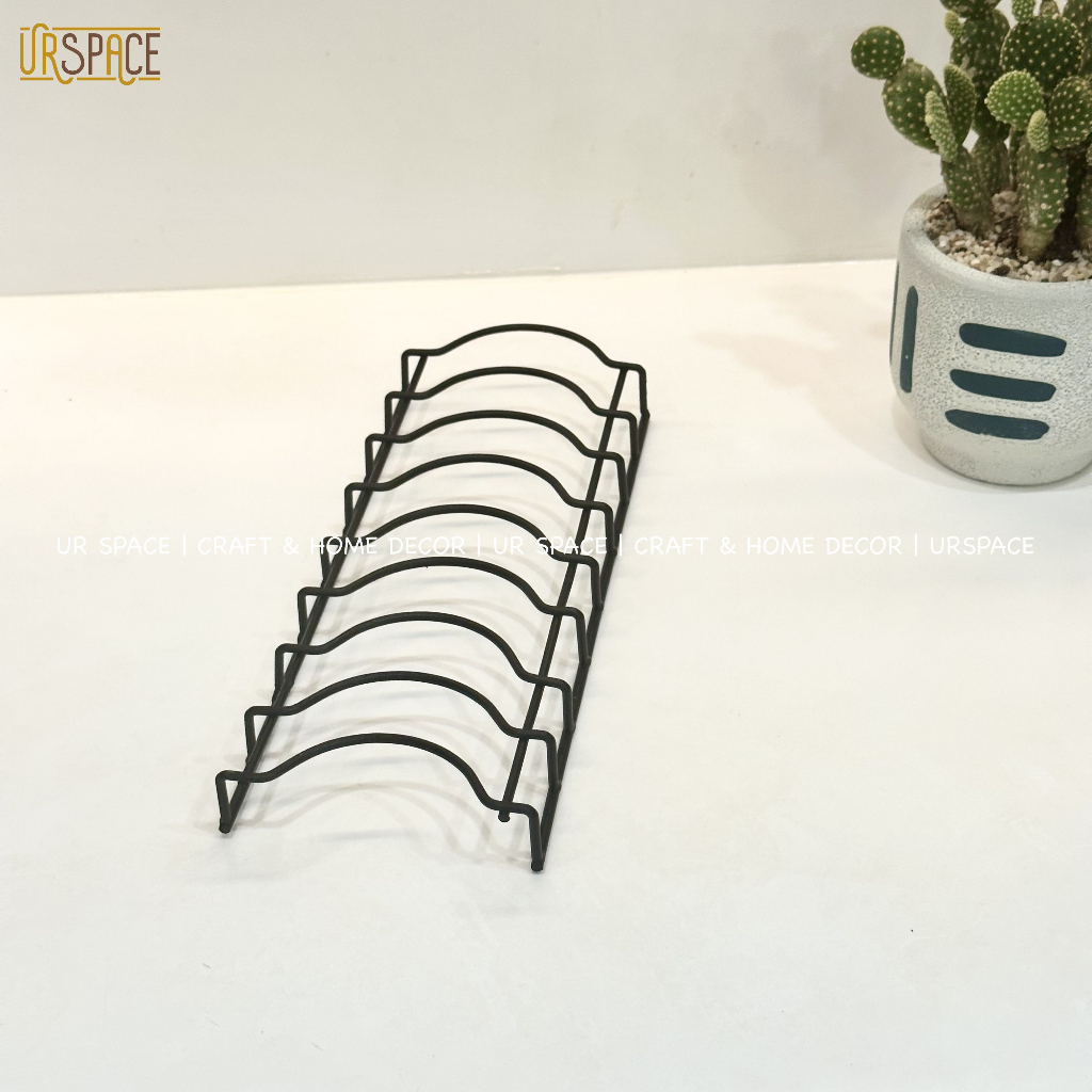 Kệ phơi chén dĩa đa năng URSPACE bằng sắt màu đen nhỏ gọn / Kitchen Dish Drain Racks