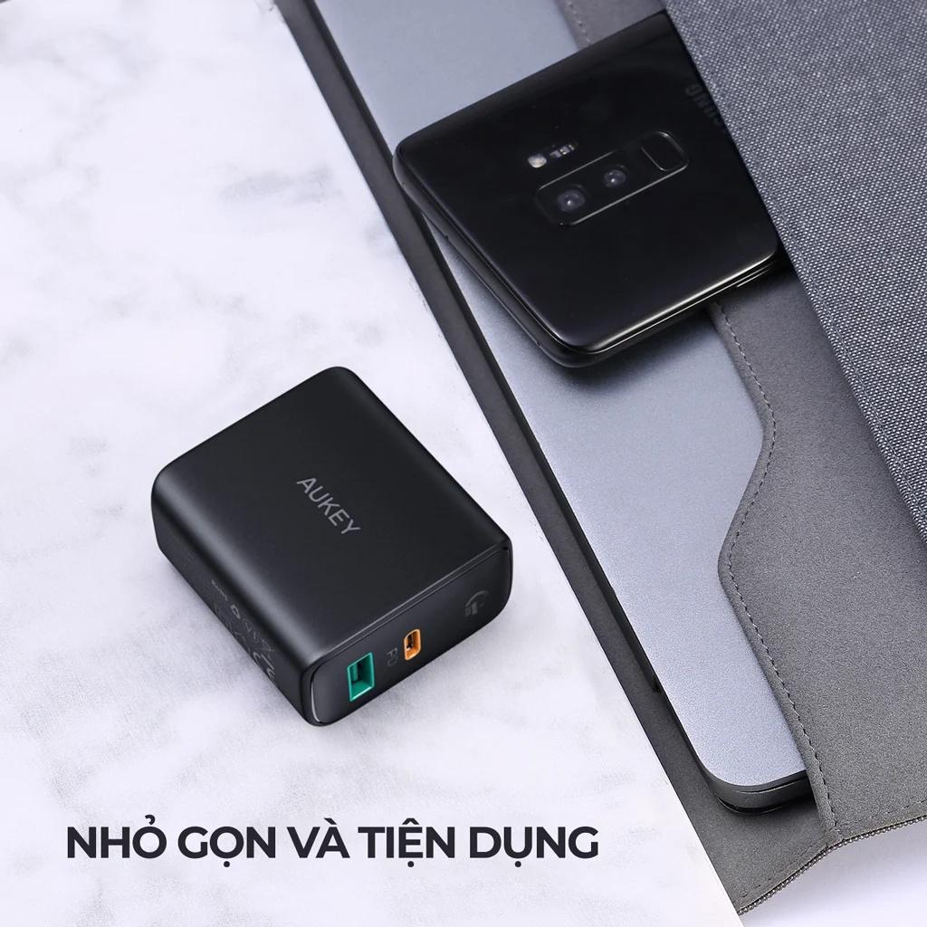 Cốc Sạc Nhanh AUKEY PA-D1 Type C Power Delivery 30W, USB 12W, Công Nghệ Dynamic Detect - Hàng Chính Hãng