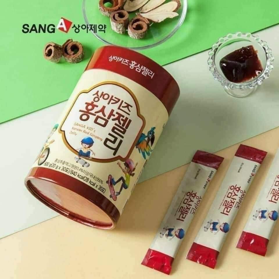 Thạch hồng sâm Baby Sanga Hàn Quốc hộp 20g*30 gói - Bé khỏe mẹ vui