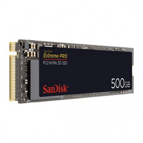 Ổ cứng gắn trong SanDisk Extreme PRO M.2 NVMe 3D SSD, 500GB, Read 3,400MB/s, Write 2,500MB/s, 5Y_SDSSDXPM2-500G-G25 - Hàng Chính Hãng