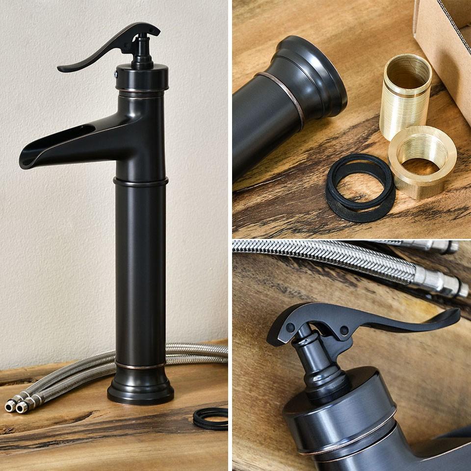 Vòi lavabo đồng thau đúc cổ điển cao cấp