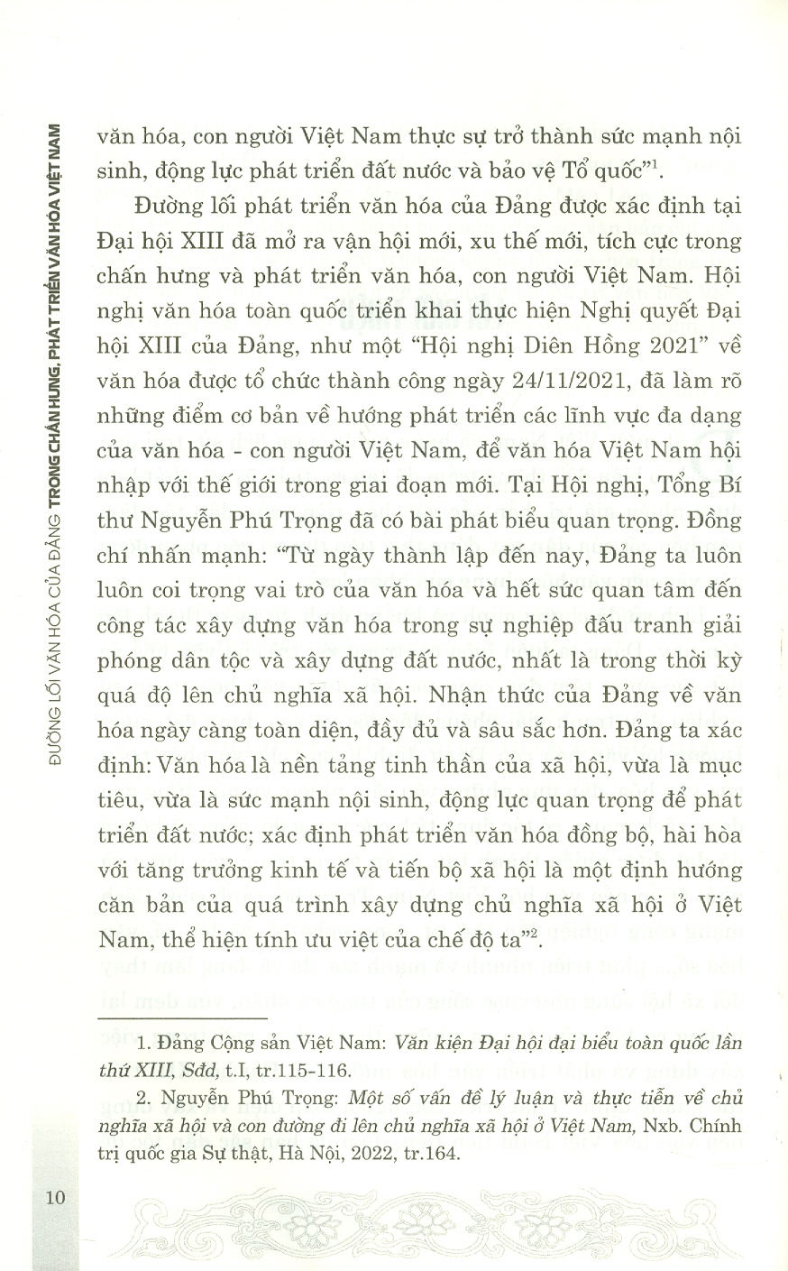 Đường Lối Văn Hóa Của Đảng Trong Chấn Hưng, Phát Triển Văn Hóa Việt Nam