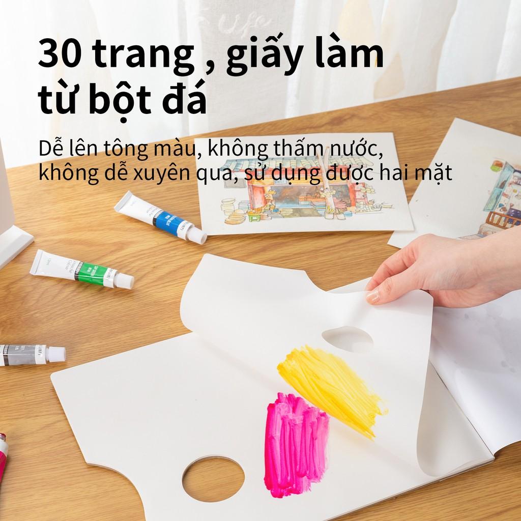 Bảng pha màu bằng giấy chuyên dụng Deli - Khổ A4, 30 tờ - 1 quyển - 73629