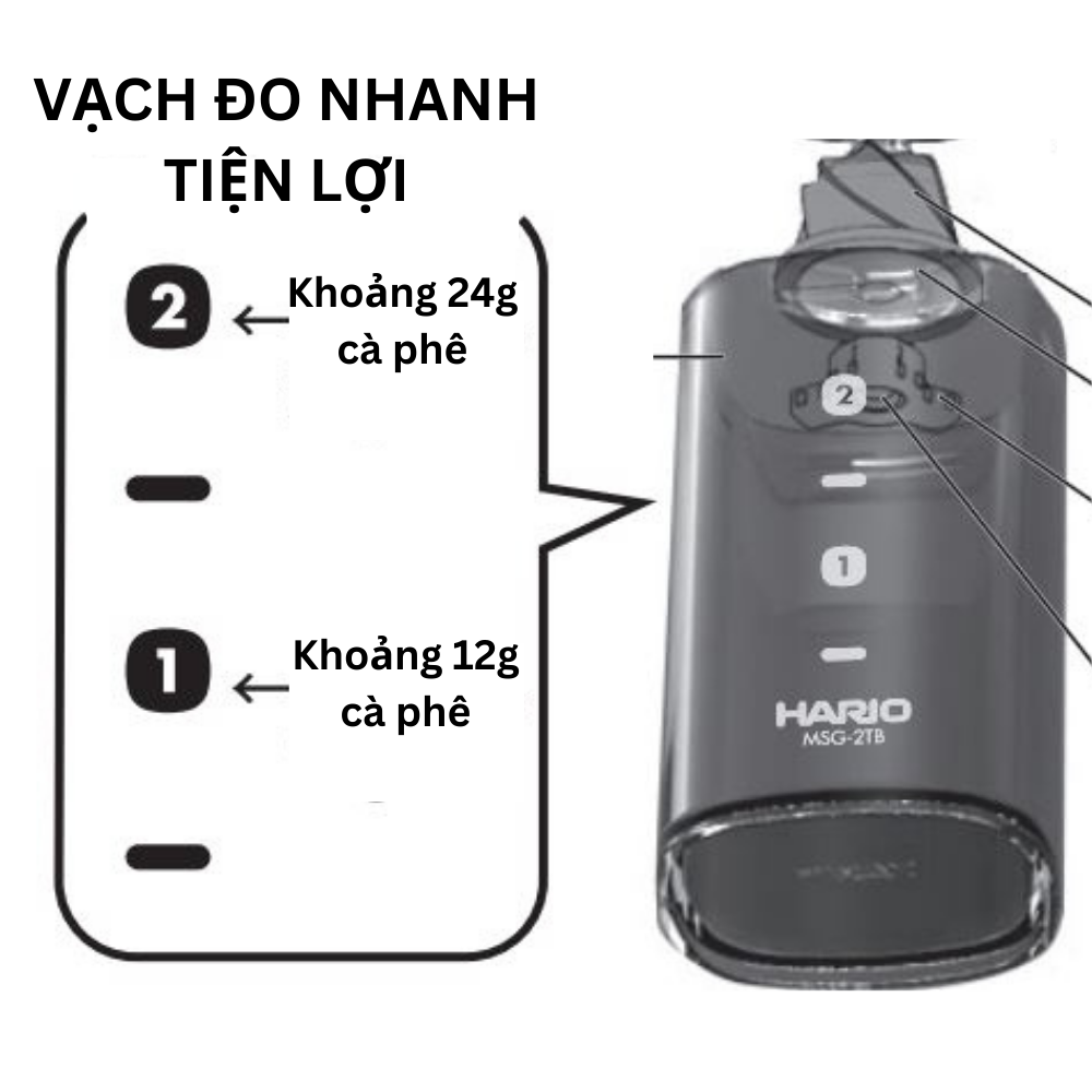 Cối xay cà phê cầm tay Hario Smart G