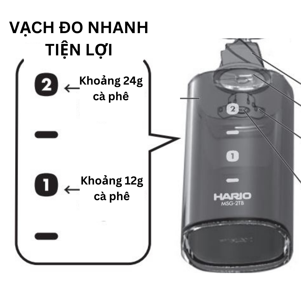 Cối xay cà phê cầm tay Hario Smart G (MSG-2-TB)