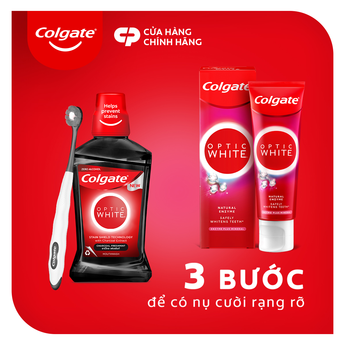 Kem Đánh Răng Colgate trắng răng Enzyme Plus Mineral làm trắng răng an toàn 80g