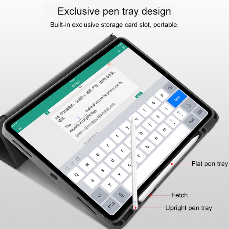 Case Bao da chống sốc cho iPad Pro 11 2022 Chip M2 / 2021 Chip M1 / 2020 hiệu Mutural Yashi Series mặt lưng canvas có ngăn đựng bút, thiết kế tản nhiệt, cơ chế smartsleep - hàng nhập khẩu