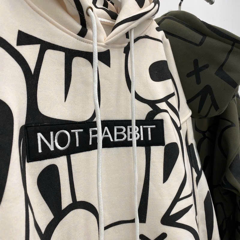 Áo khoác hoodie THỎ RABBITS màu xanh rêu vải nỉ lót bông dày dặn khoác ngoài unisex nam nữ, Áo Hoodie zip in hình NOT RABBIT basic ( ảnh thật) phong cách cá tính, năng động, áo nỉ có mũ mùa đông cao cấp hothit 2024