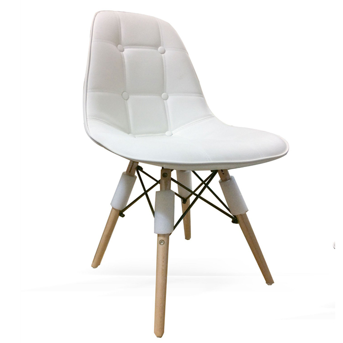 Ghế Eames bọc da có cúc J04