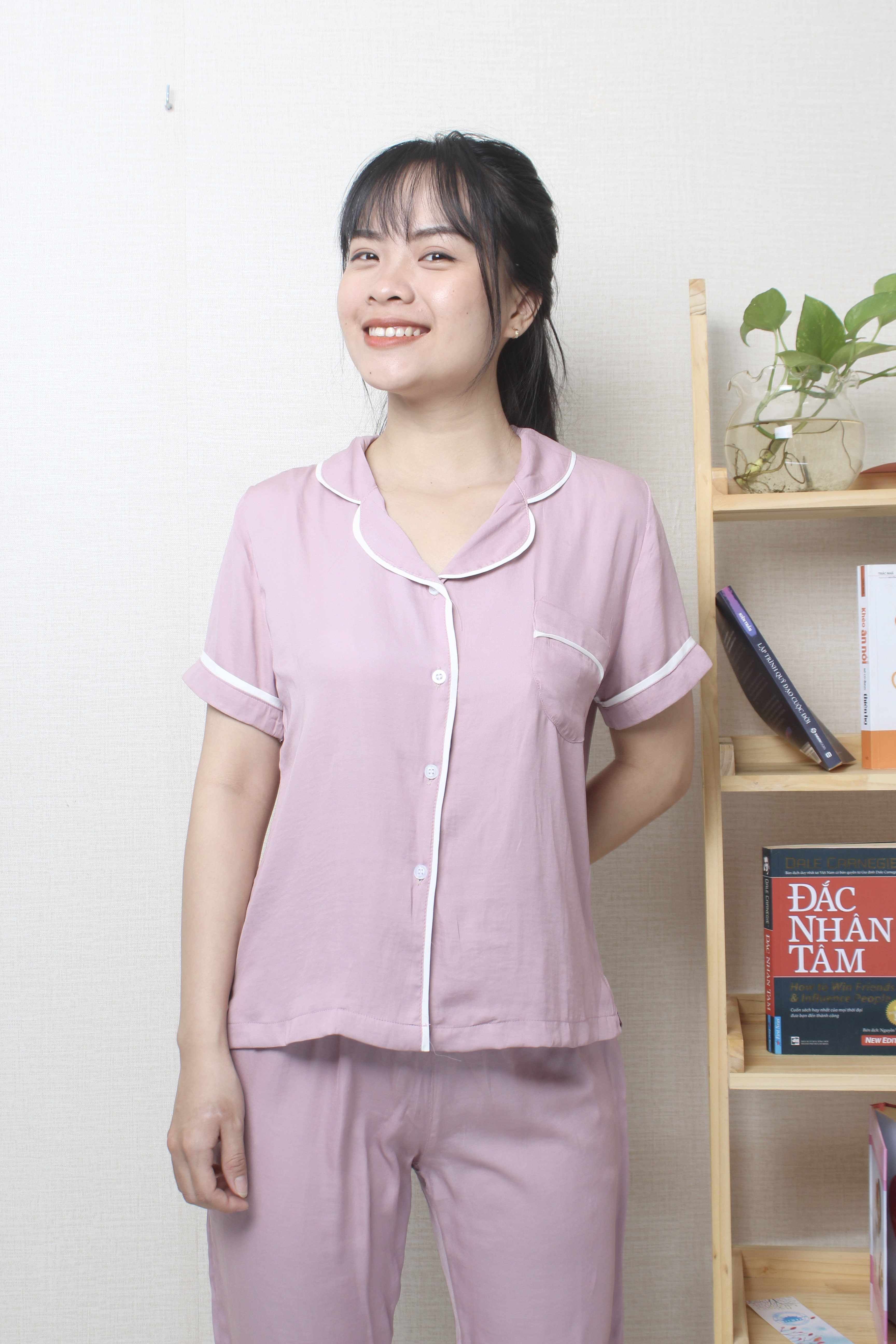 Bộ Mặc Nhà Pijama Lụa Satin Quần Dài_Giao Ngẫu Nhiên_B2LUA Nhiều Họa Tiết