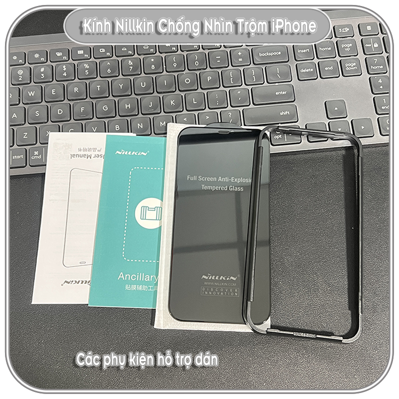 Kính cường lực iPhone 12 - 12 Pro - 12 Pro Max Nillkin Guardian Chống nhìn trộm - Hàng Nhập Khẩu