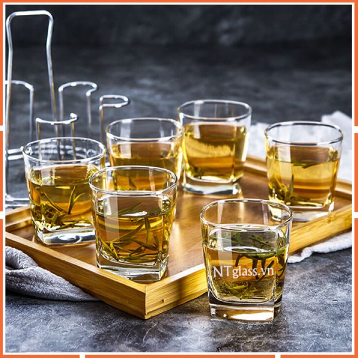 Ly thủy tinh đáy vuông lùn 195ml-B11007