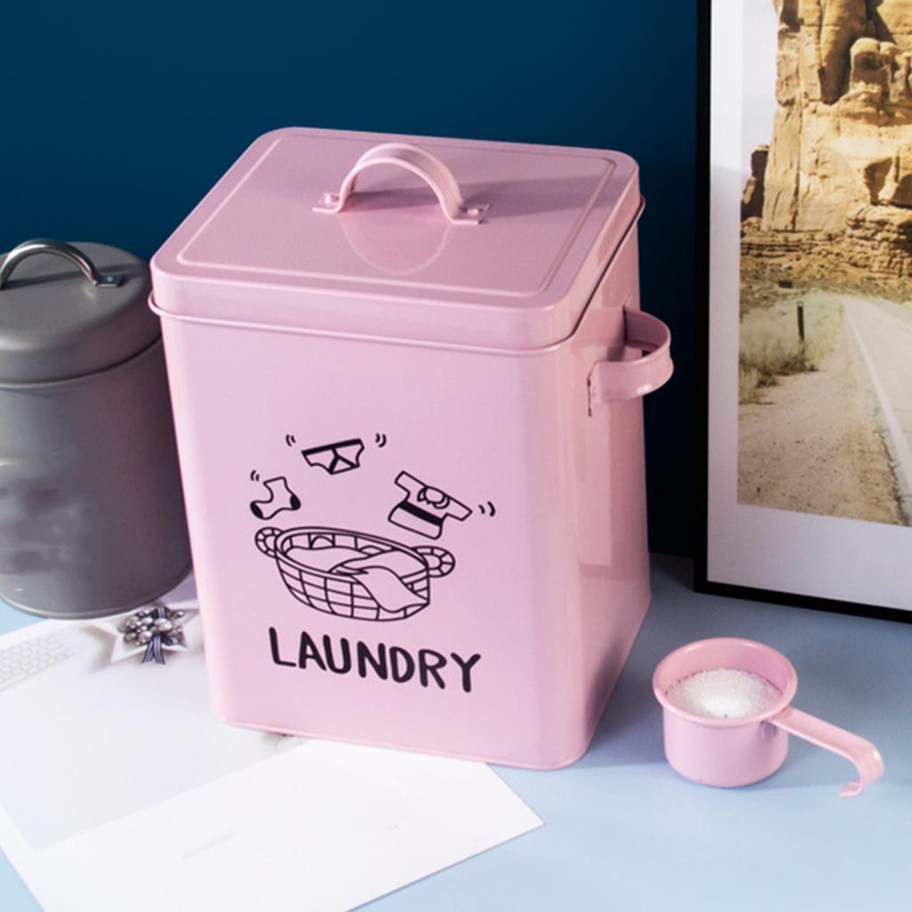 Multipurpose Cereal Dispenser Storage Box Household Tin Laundry Boxes